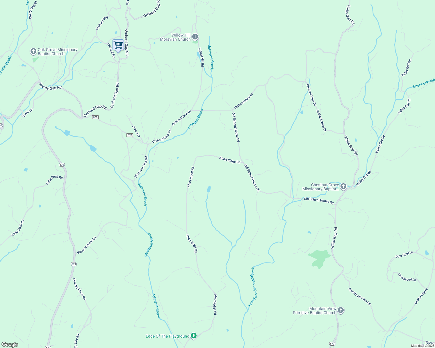 map of restaurants, bars, coffee shops, grocery stores, and more near 2102 Ahart Ridge Road in Ararat