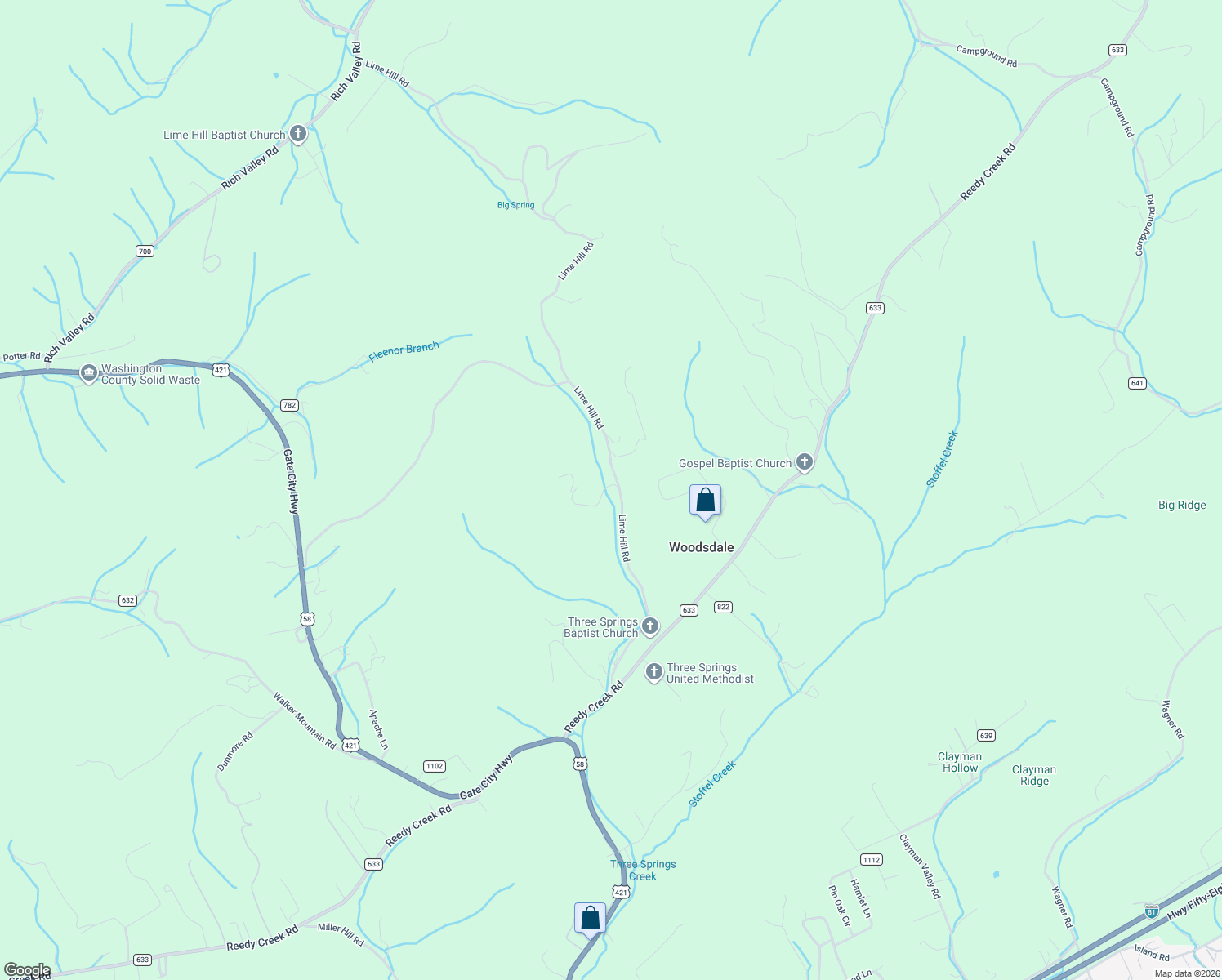 map of restaurants, bars, coffee shops, grocery stores, and more near 21627 Lime Hill Road in Bristol