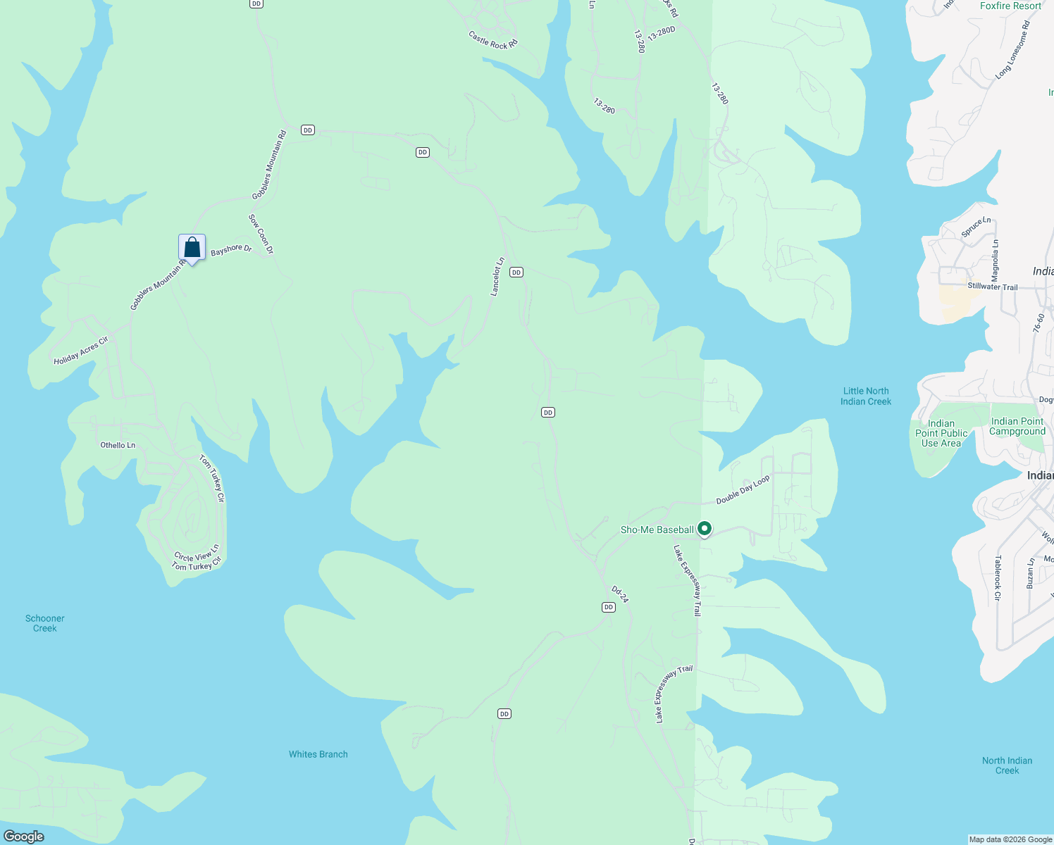 map of restaurants, bars, coffee shops, grocery stores, and more near 4068-4478 State Highway DD in Reeds Spring