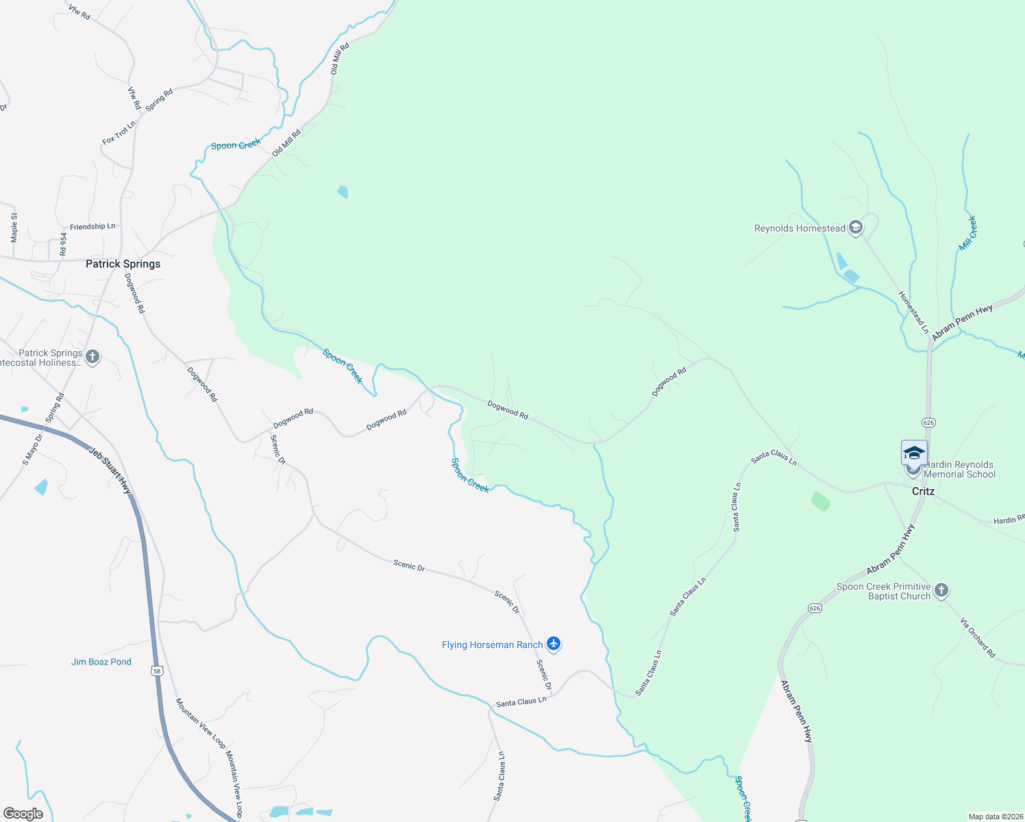 map of restaurants, bars, coffee shops, grocery stores, and more near 1801 Dogwood Road in Critz