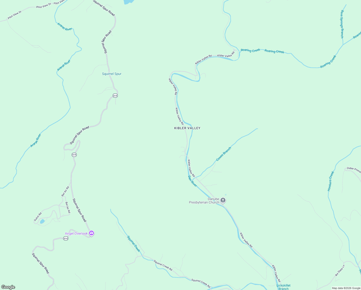 map of restaurants, bars, coffee shops, grocery stores, and more near 2883 Kibler Valley Road in Ararat