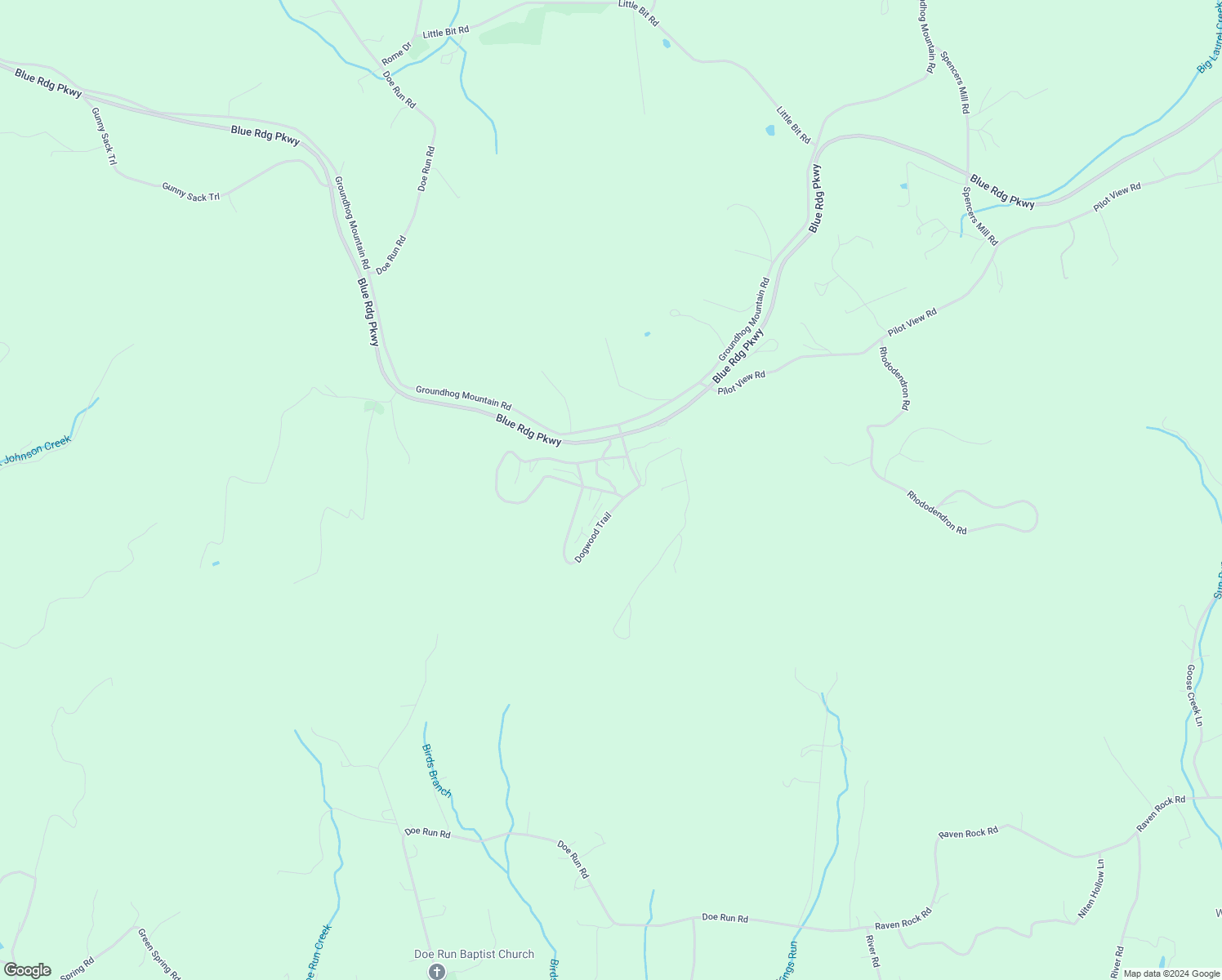 map of restaurants, bars, coffee shops, grocery stores, and more near 42 Deer Run Trail in Hillsville