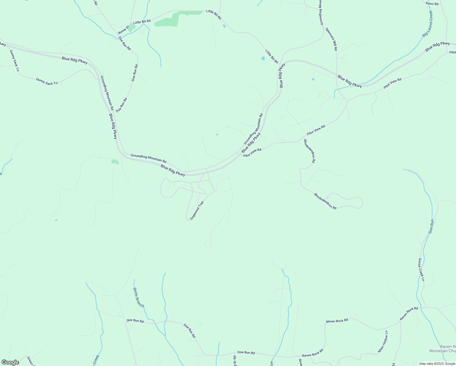 map of restaurants, bars, coffee shops, grocery stores, and more near 232 Groundhog Hill Road in Hillsville