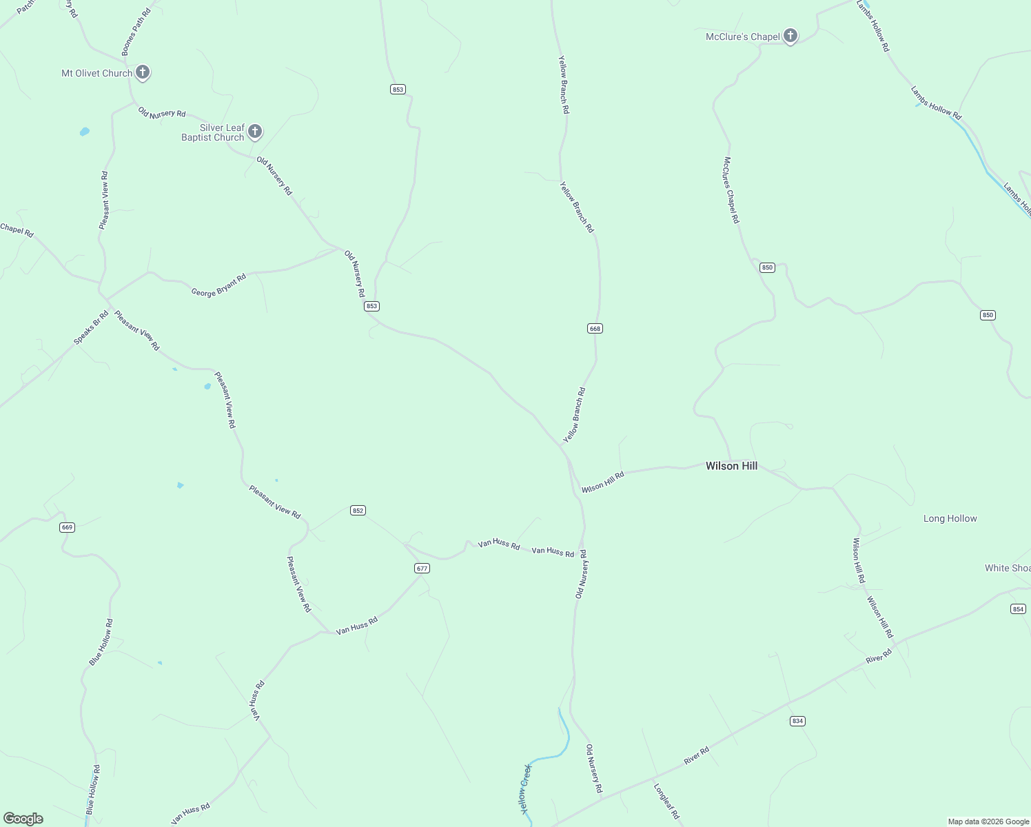 map of restaurants, bars, coffee shops, grocery stores, and more near 4106 Old Nursery Road in Rose Hill