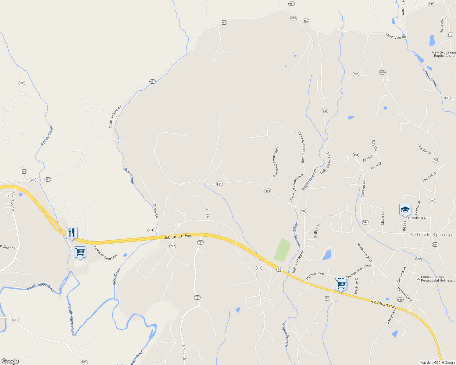map of restaurants, bars, coffee shops, grocery stores, and more near Animal Clinic Road in Stuart