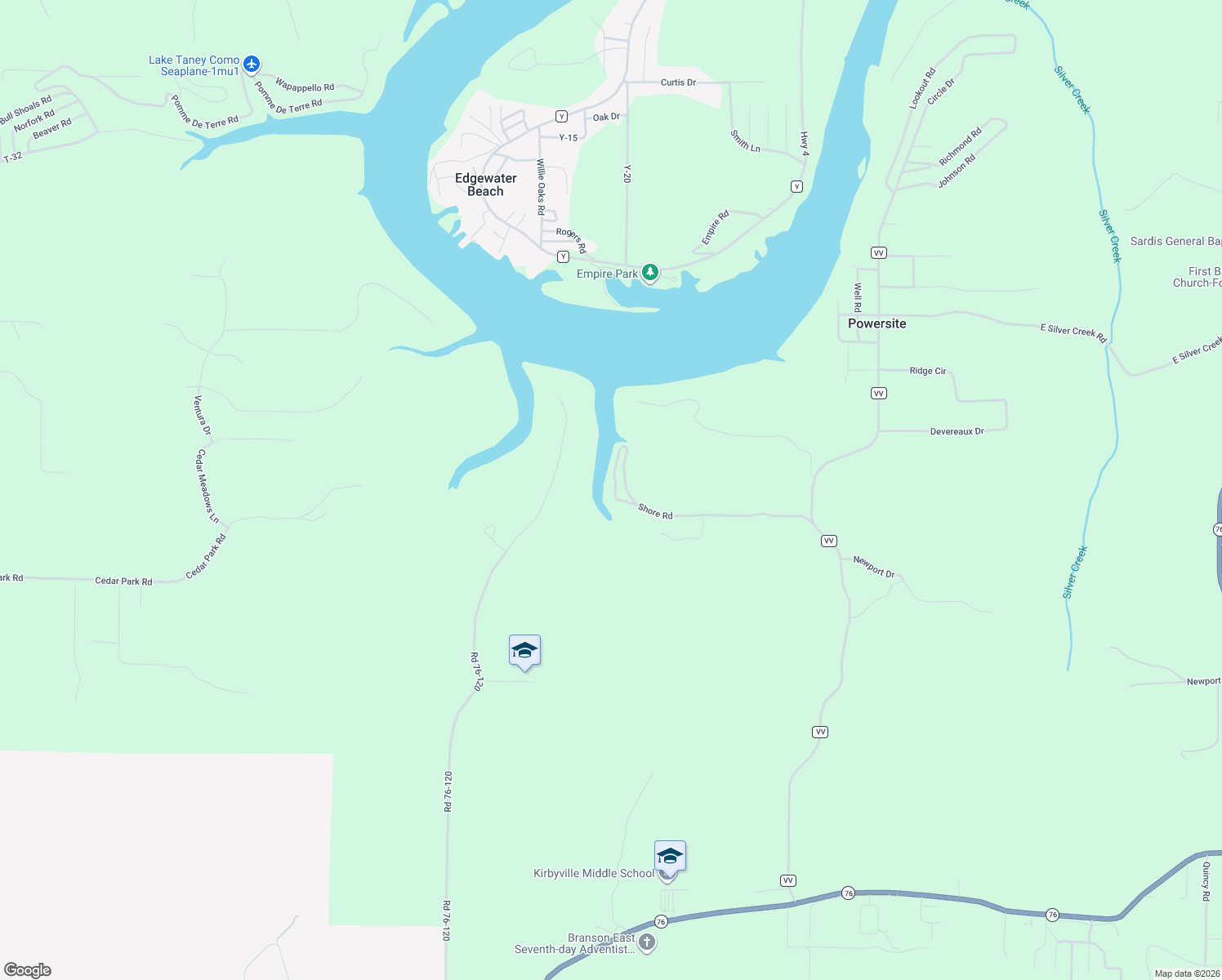 map of restaurants, bars, coffee shops, grocery stores, and more near 691 Shore Road in Powersite