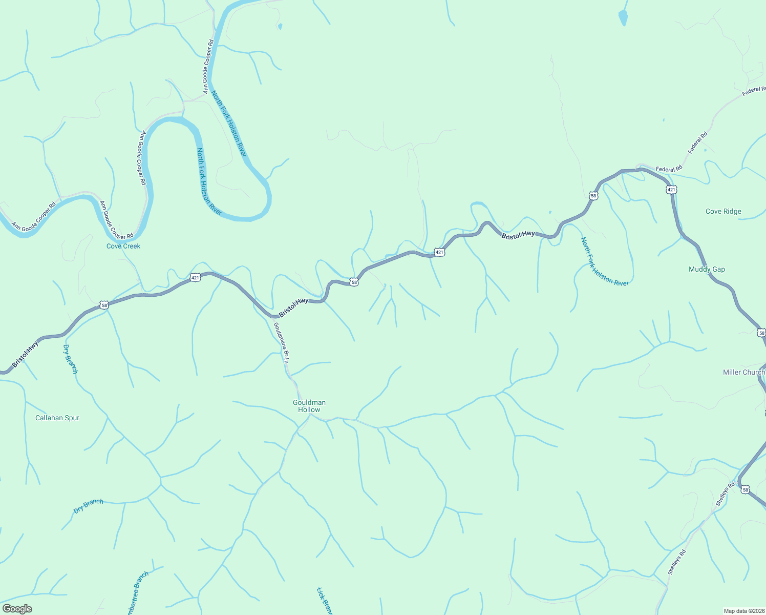 map of restaurants, bars, coffee shops, grocery stores, and more near 12288 Bristol Highway in Bristol