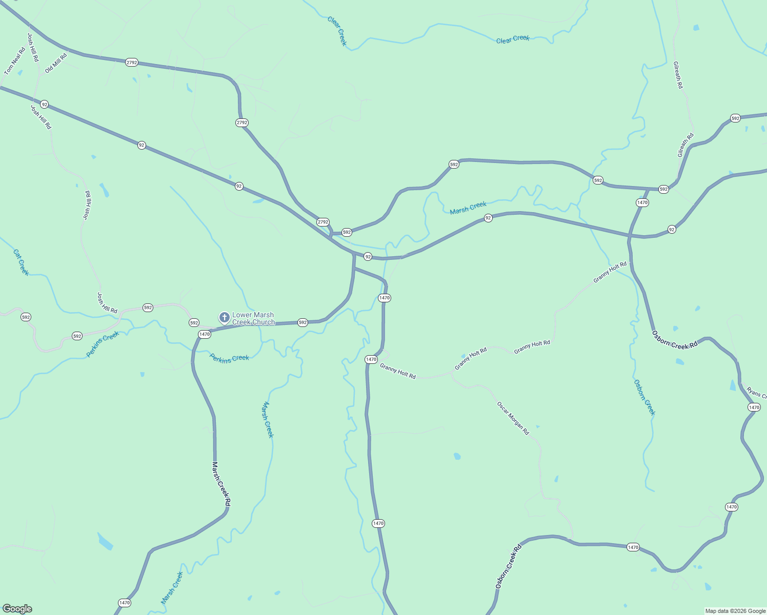map of restaurants, bars, coffee shops, grocery stores, and more near Strunk - Silersville Road in McCreary County