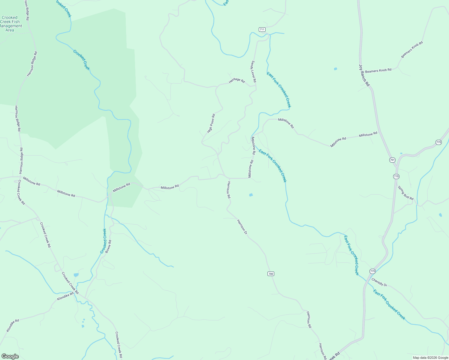 map of restaurants, bars, coffee shops, grocery stores, and more near Millstone Road in Woodlawn
