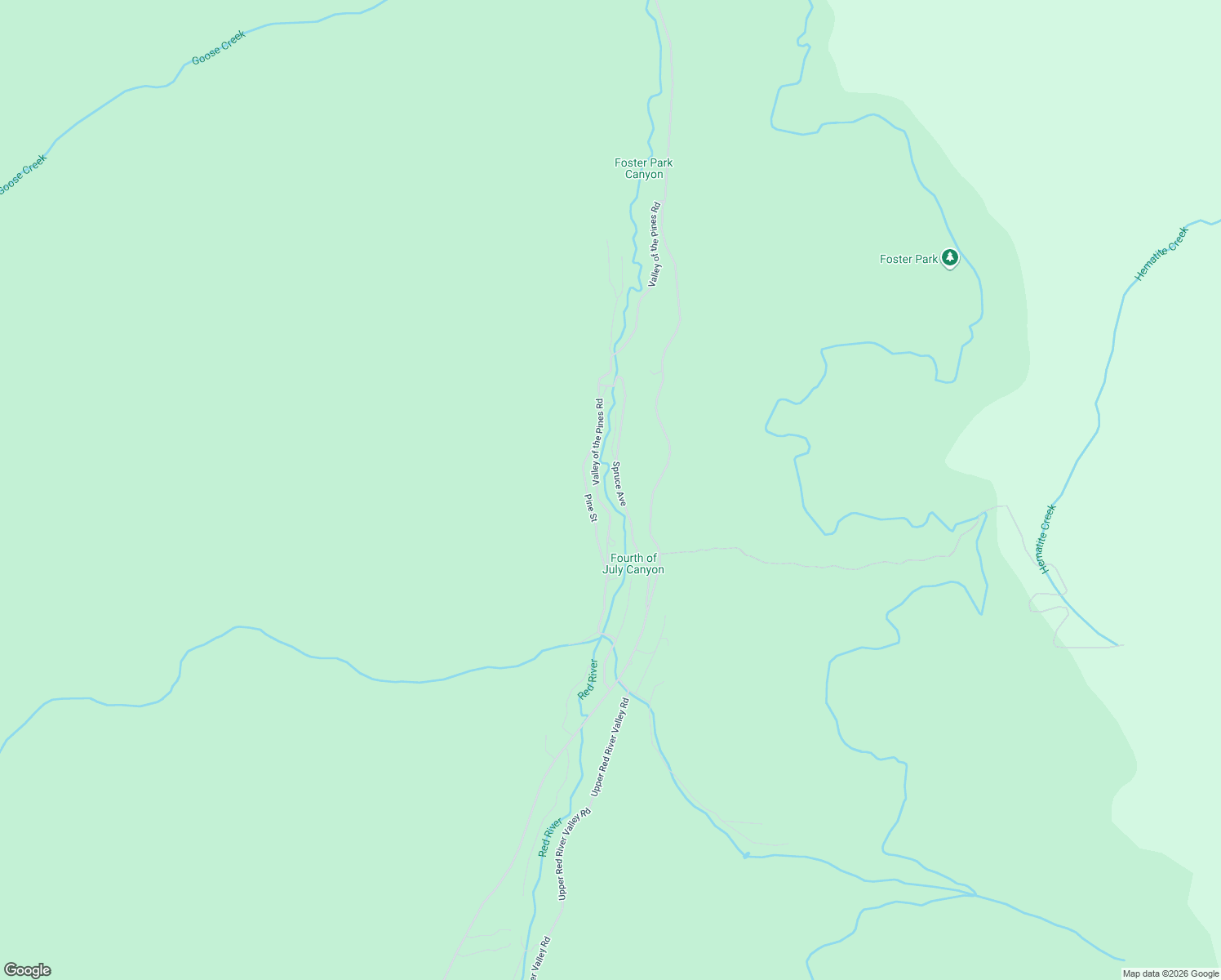 map of restaurants, bars, coffee shops, grocery stores, and more near 38 Spruce Avenue in Red River