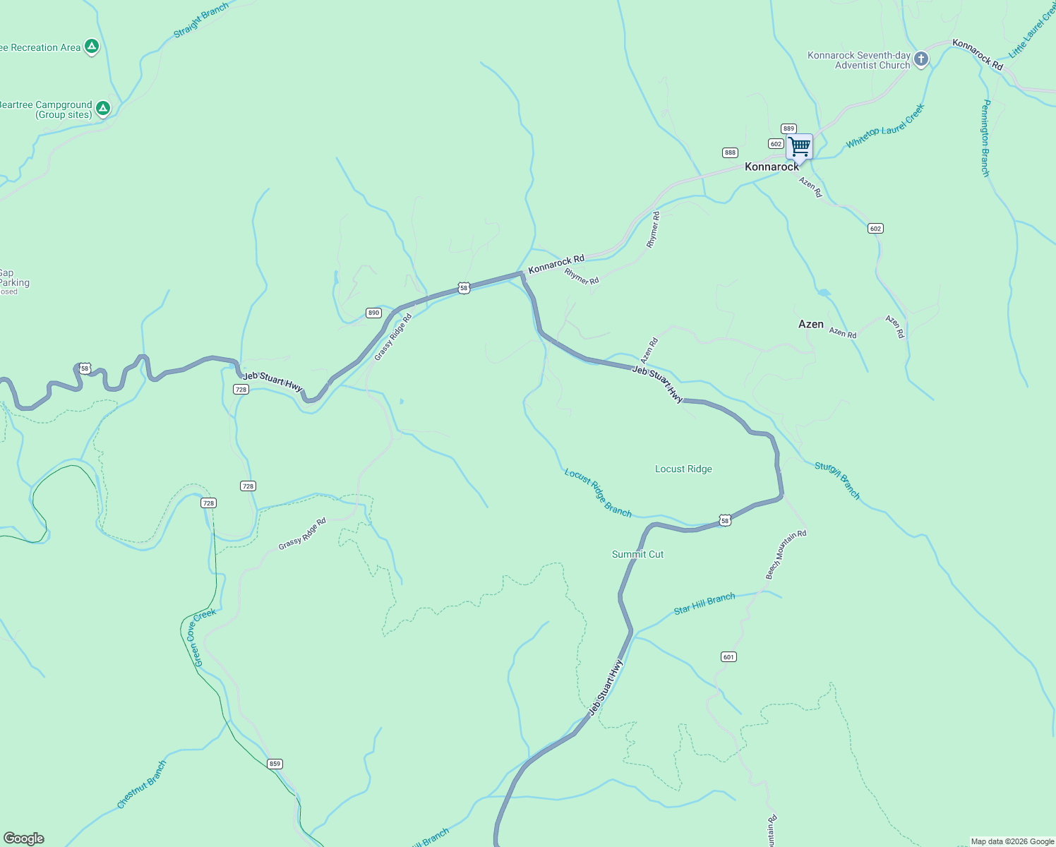 map of restaurants, bars, coffee shops, grocery stores, and more near 21240 Locust Branch Road in Damascus