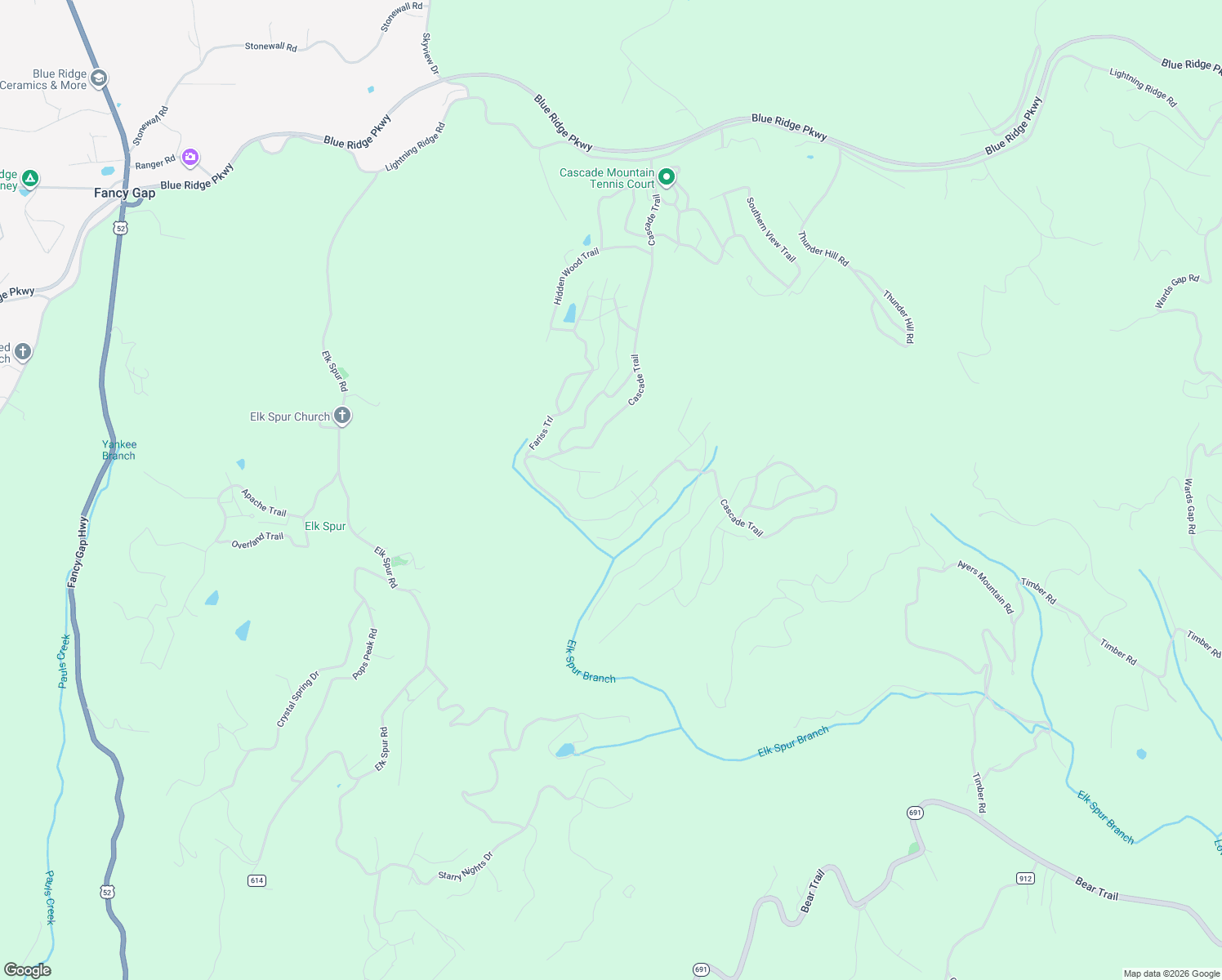 map of restaurants, bars, coffee shops, grocery stores, and more near Old Wagon Trail in Carroll County