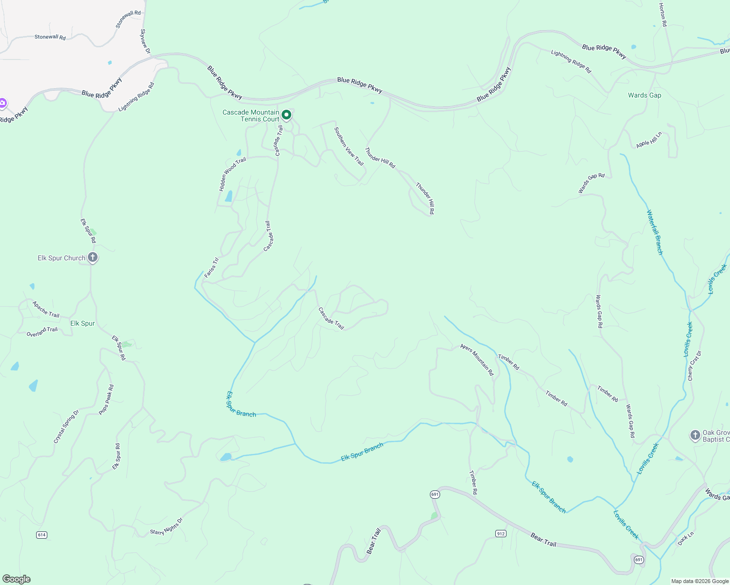 map of restaurants, bars, coffee shops, grocery stores, and more near 149-159 Old Home Trail in Fancy Gap