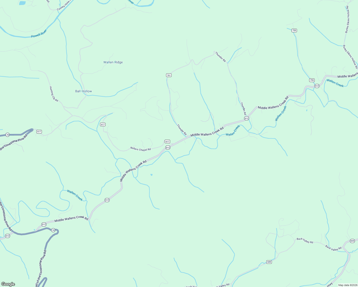 map of restaurants, bars, coffee shops, grocery stores, and more near State Route 612 in Jonesville