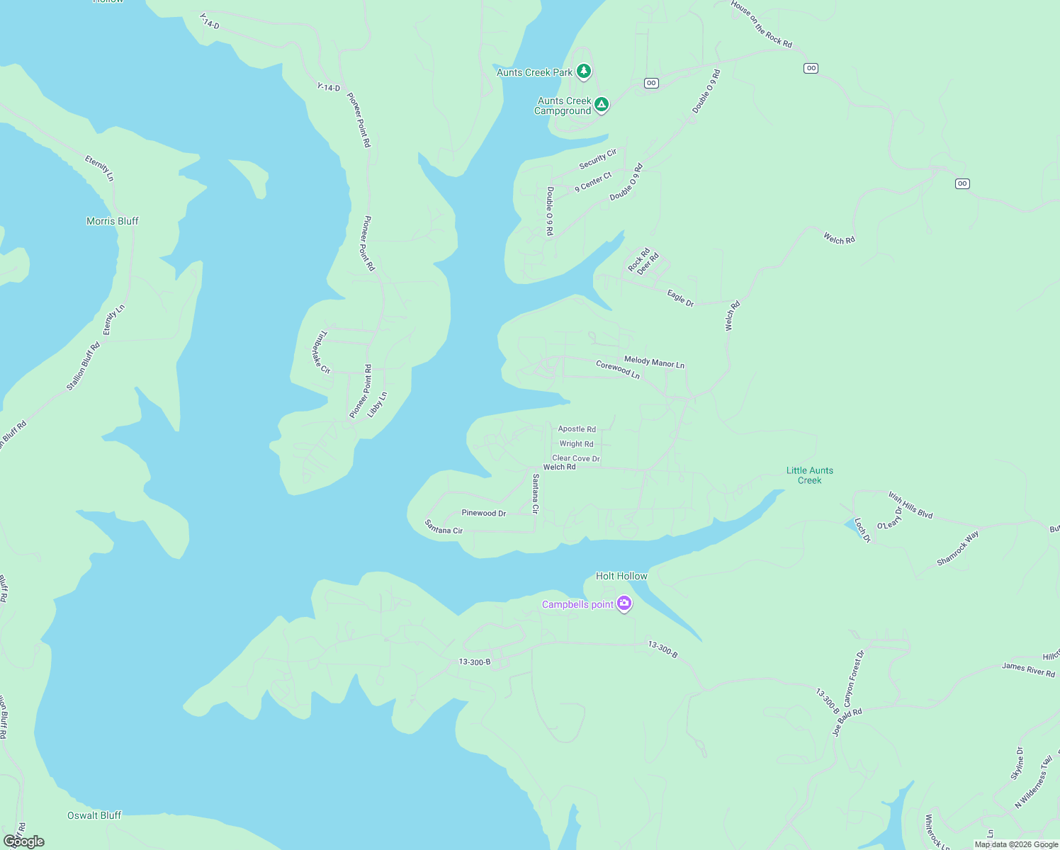 map of restaurants, bars, coffee shops, grocery stores, and more near Romans Road in Reeds Spring