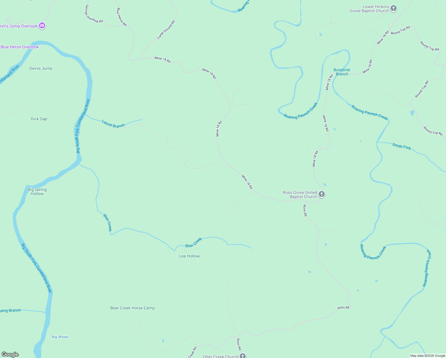 map of restaurants, bars, coffee shops, grocery stores, and more near 1225 Gary King Road in Stearns
