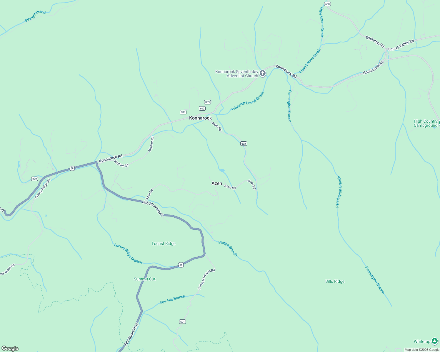 map of restaurants, bars, coffee shops, grocery stores, and more near 21358 Azen Road in Damascus