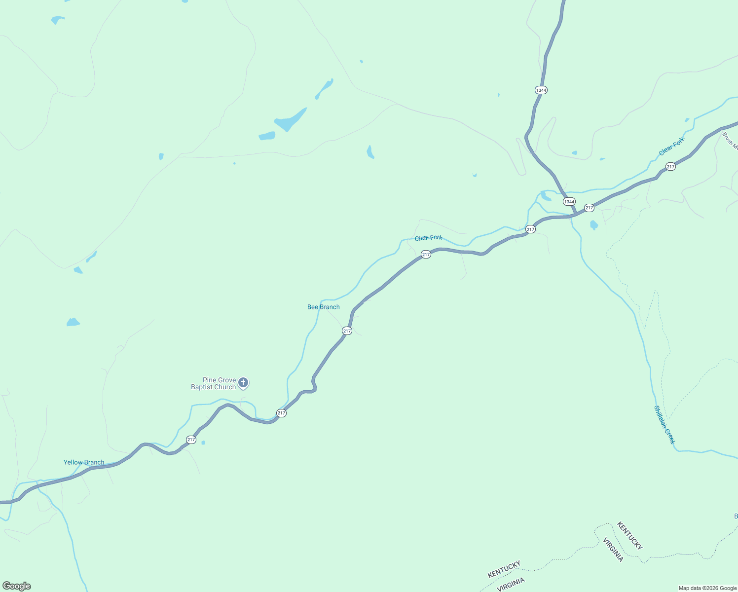 map of restaurants, bars, coffee shops, grocery stores, and more near Kentucky 217 in Middlesboro