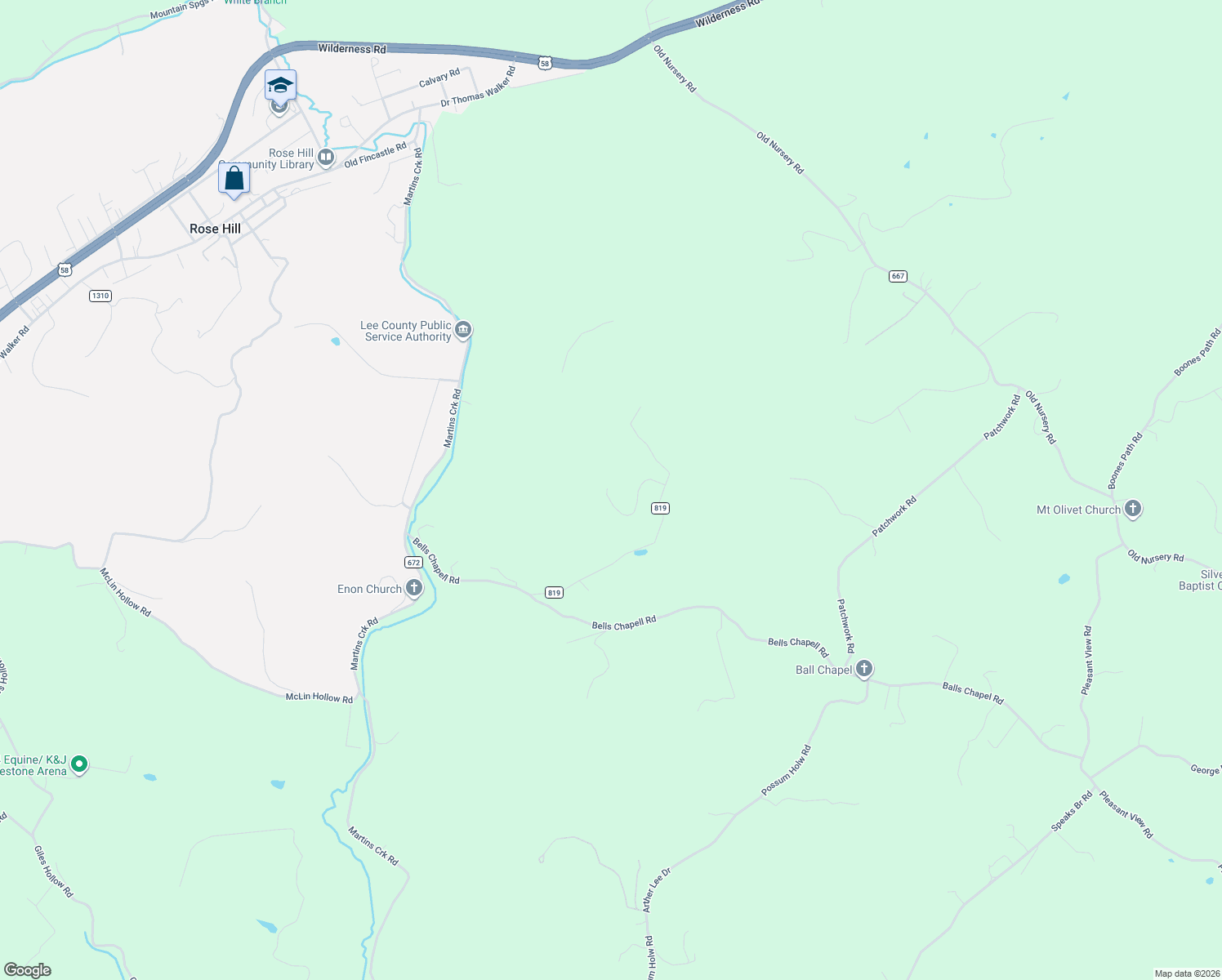 map of restaurants, bars, coffee shops, grocery stores, and more near 394 Pace Cemetery Drive in Rose Hill