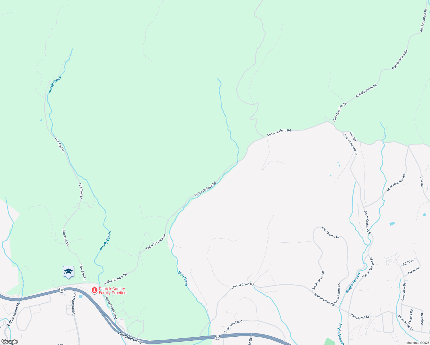 map of restaurants, bars, coffee shops, grocery stores, and more near Tudor Orchard Road in Stuart