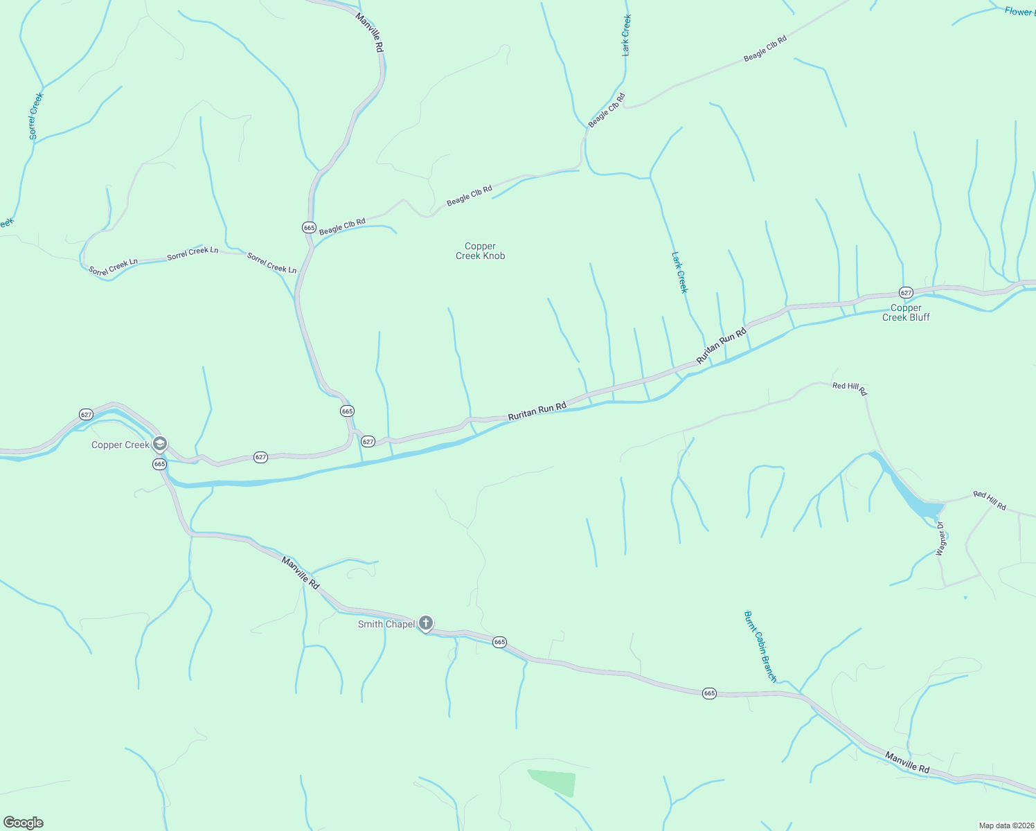 map of restaurants, bars, coffee shops, grocery stores, and more near Virginia 627 in Gate City