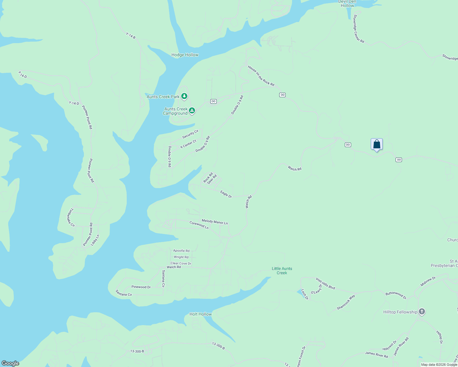 map of restaurants, bars, coffee shops, grocery stores, and more near 114-198 Moonvalley Drive in Reeds Spring
