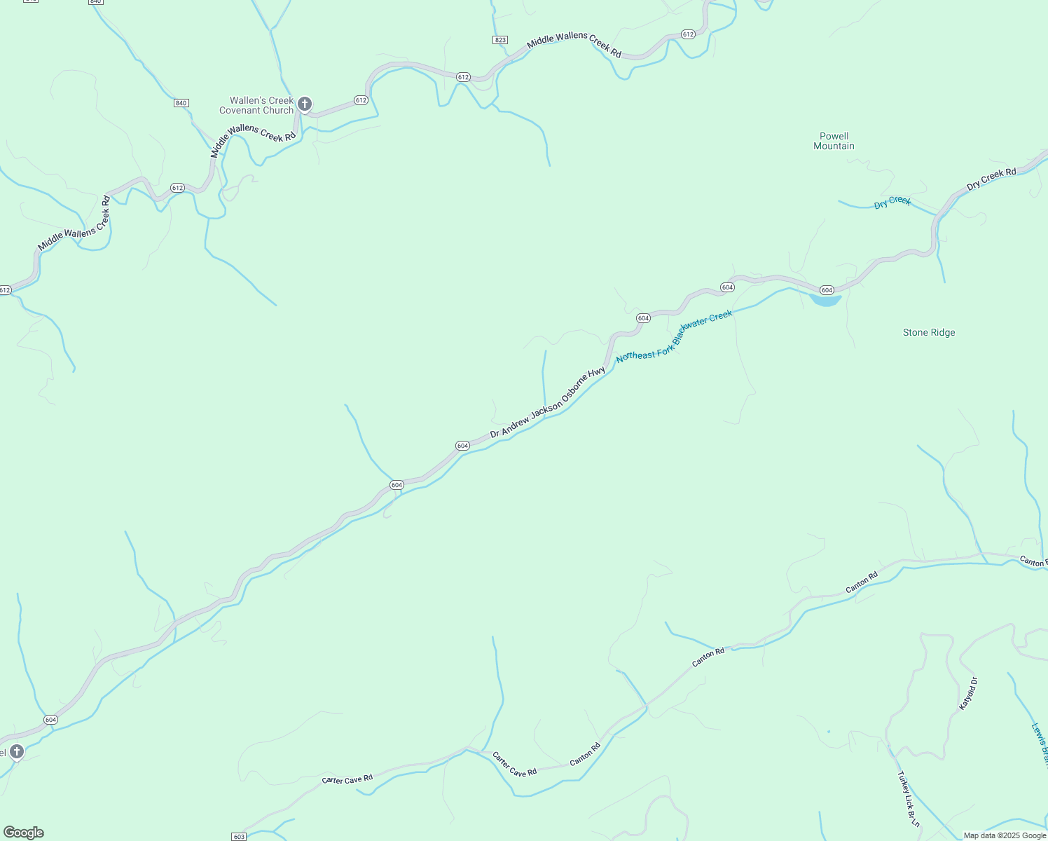 map of restaurants, bars, coffee shops, grocery stores, and more near Highway 604 in Blackwater