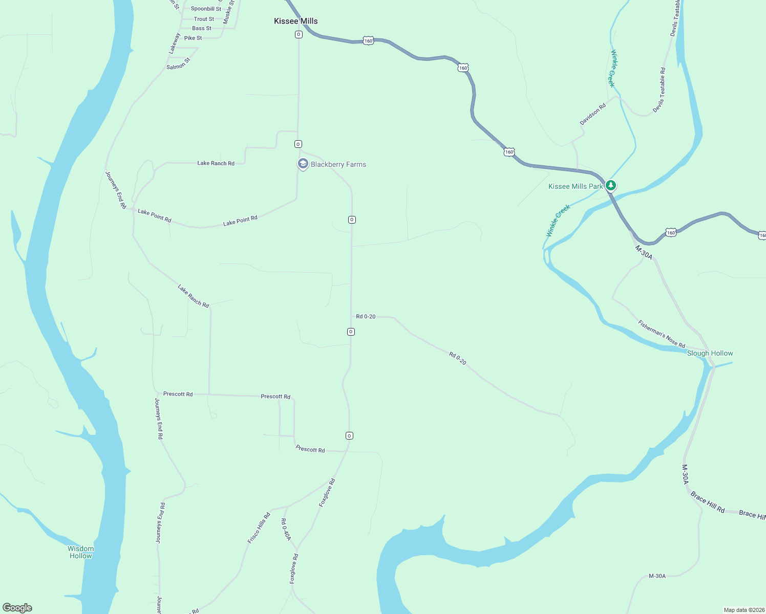 map of restaurants, bars, coffee shops, grocery stores, and more near 1755 State Highway O in Kissee Mills