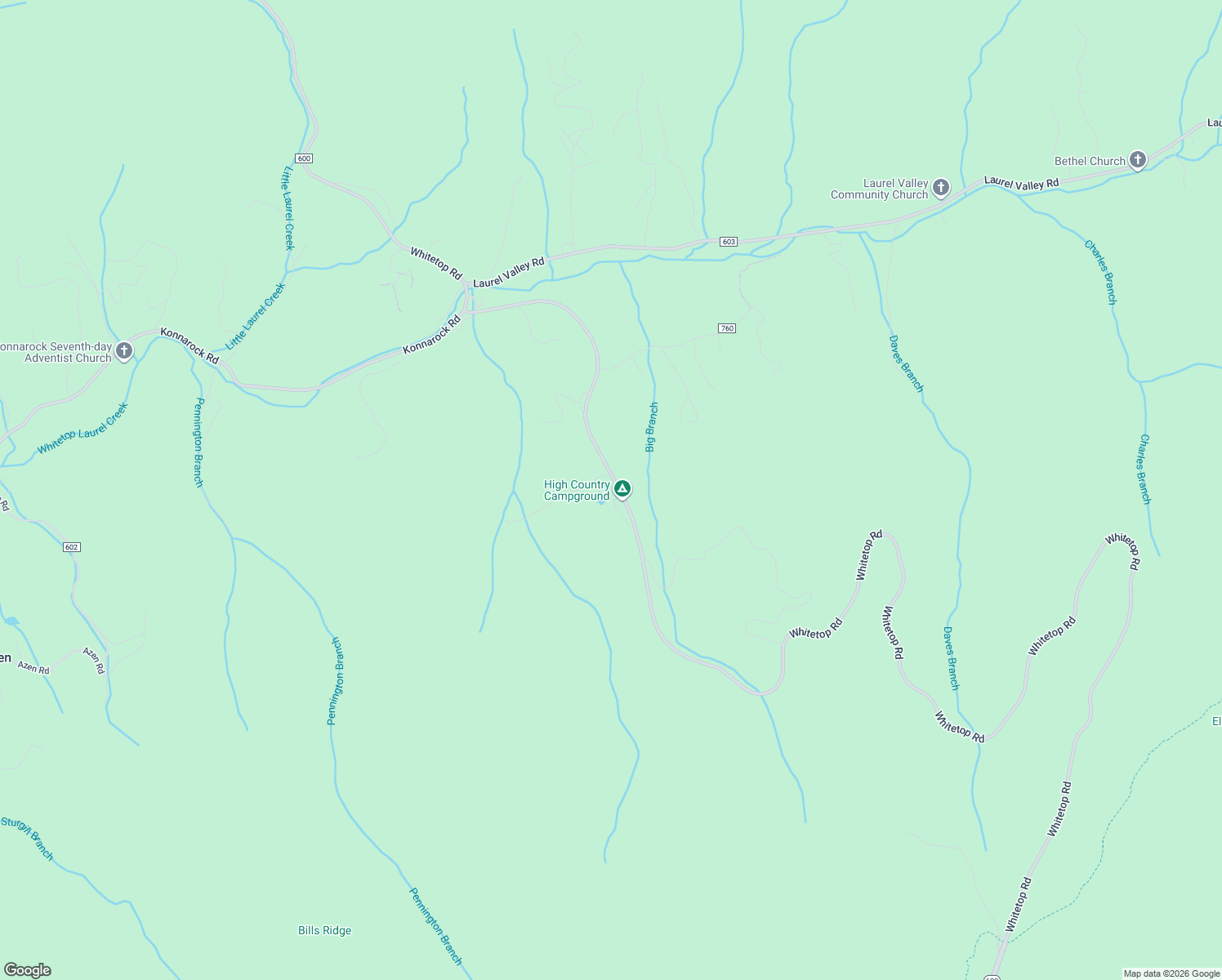 map of restaurants, bars, coffee shops, grocery stores, and more near County Road 600 in Troutdale