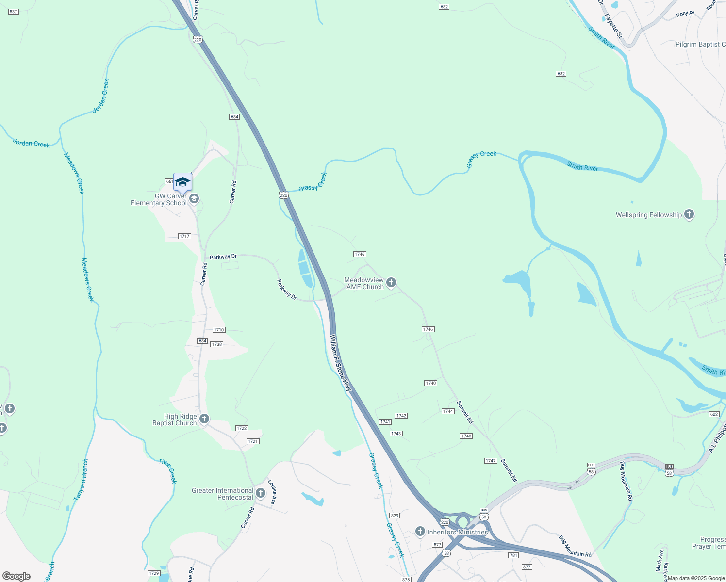 map of restaurants, bars, coffee shops, grocery stores, and more near 66-198 Valentine Court in Martinsville