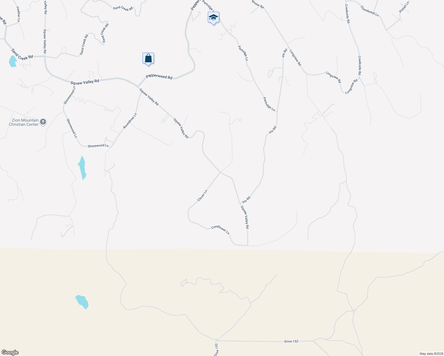map of restaurants, bars, coffee shops, grocery stores, and more near 39333 Clover Lane in Squaw Valley