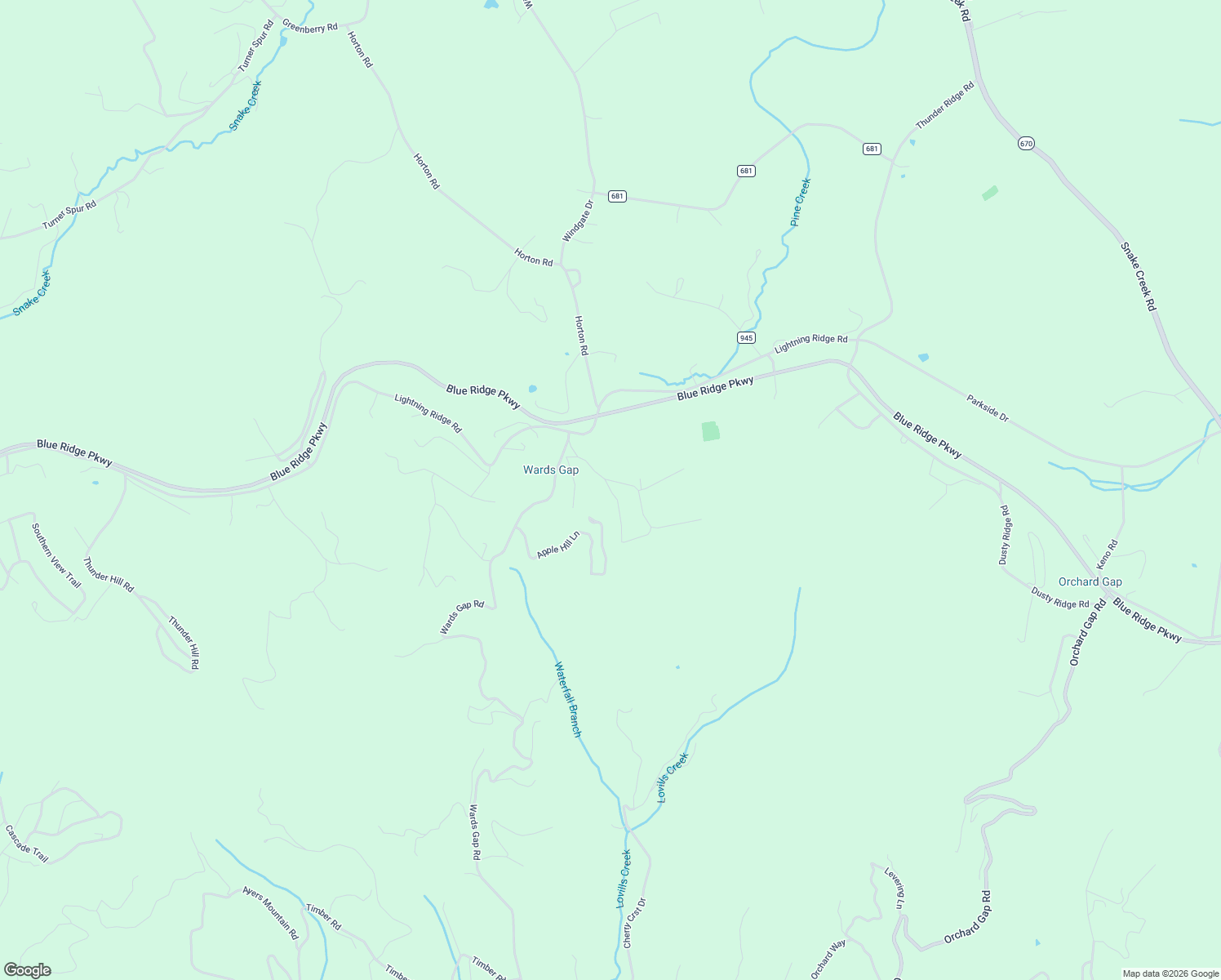 map of restaurants, bars, coffee shops, grocery stores, and more near 635-641 Dogwood Ridge in Fancy Gap