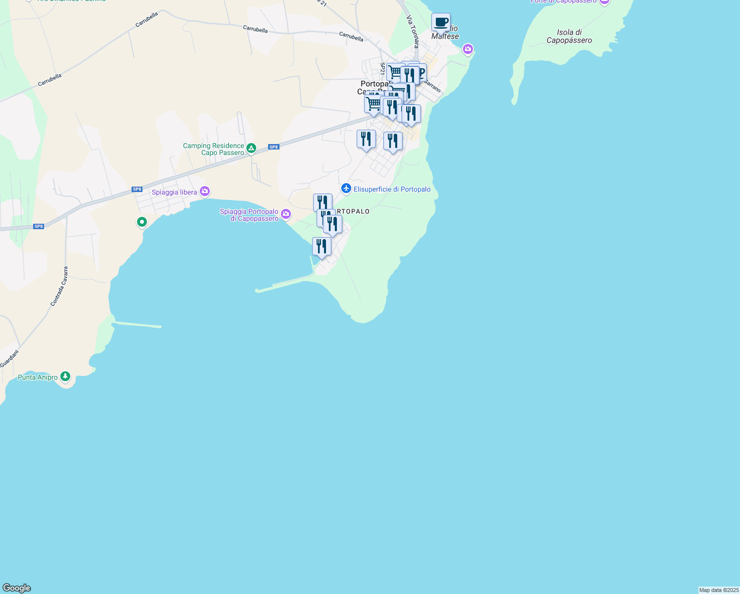 map of restaurants, bars, coffee shops, grocery stores, and more near in Free municipal consortium of Syracuse