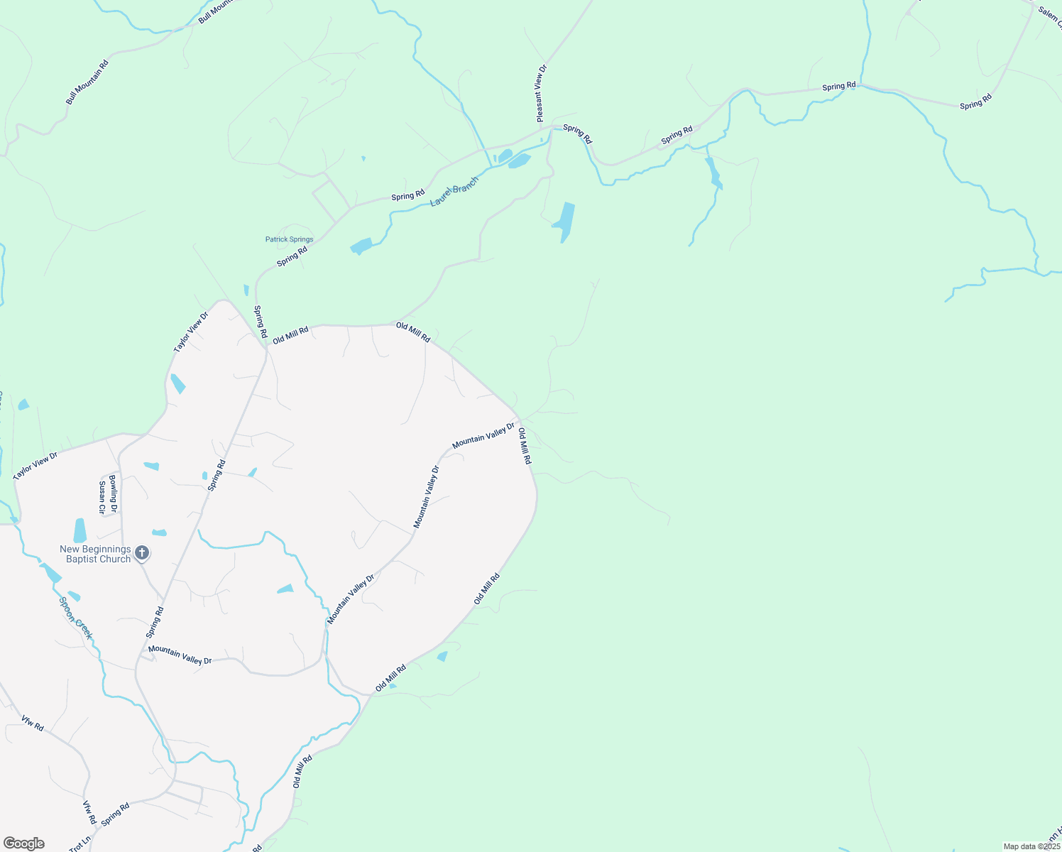 map of restaurants, bars, coffee shops, grocery stores, and more near 28 Blueberry Lane in Patrick Springs