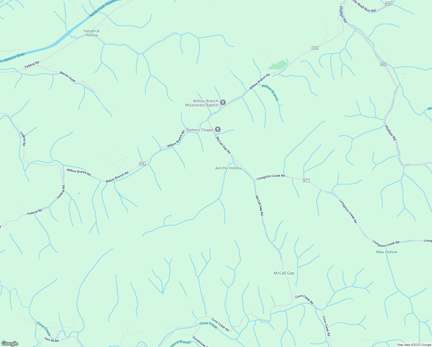 map of restaurants, bars, coffee shops, grocery stores, and more near 3043 Jericho Road in Bristol