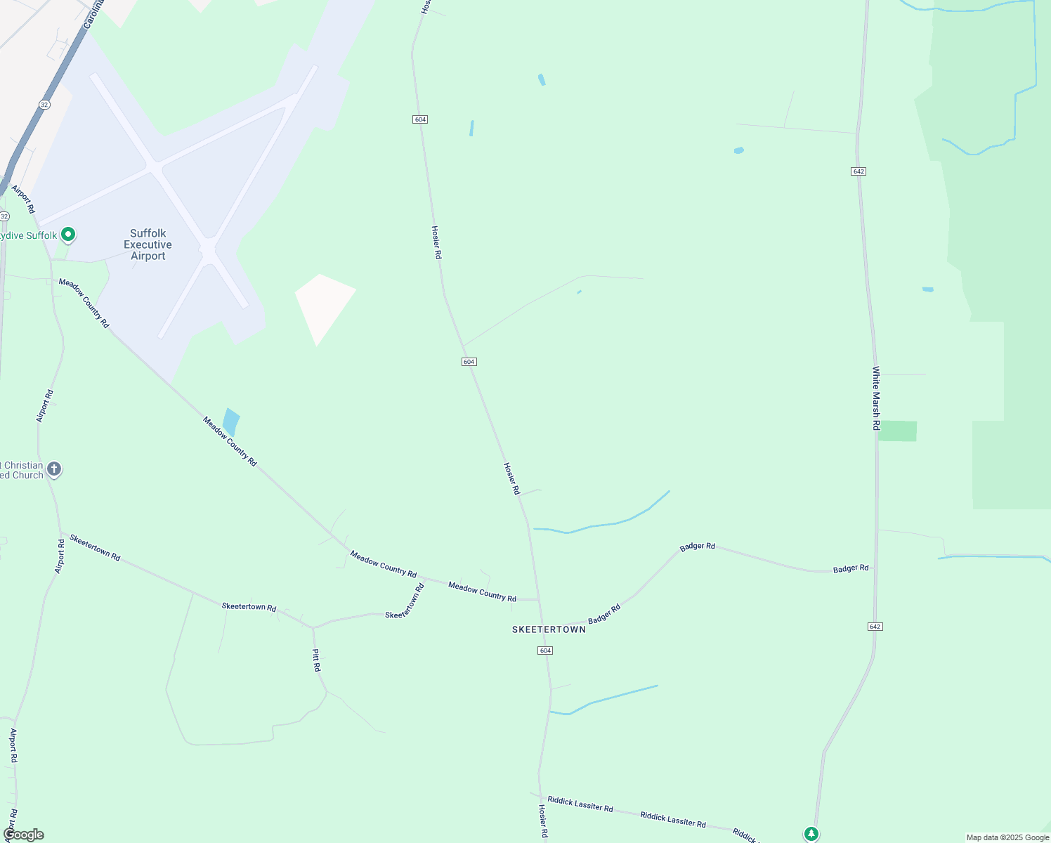 map of restaurants, bars, coffee shops, grocery stores, and more near 1810 Hosier Road in Suffolk