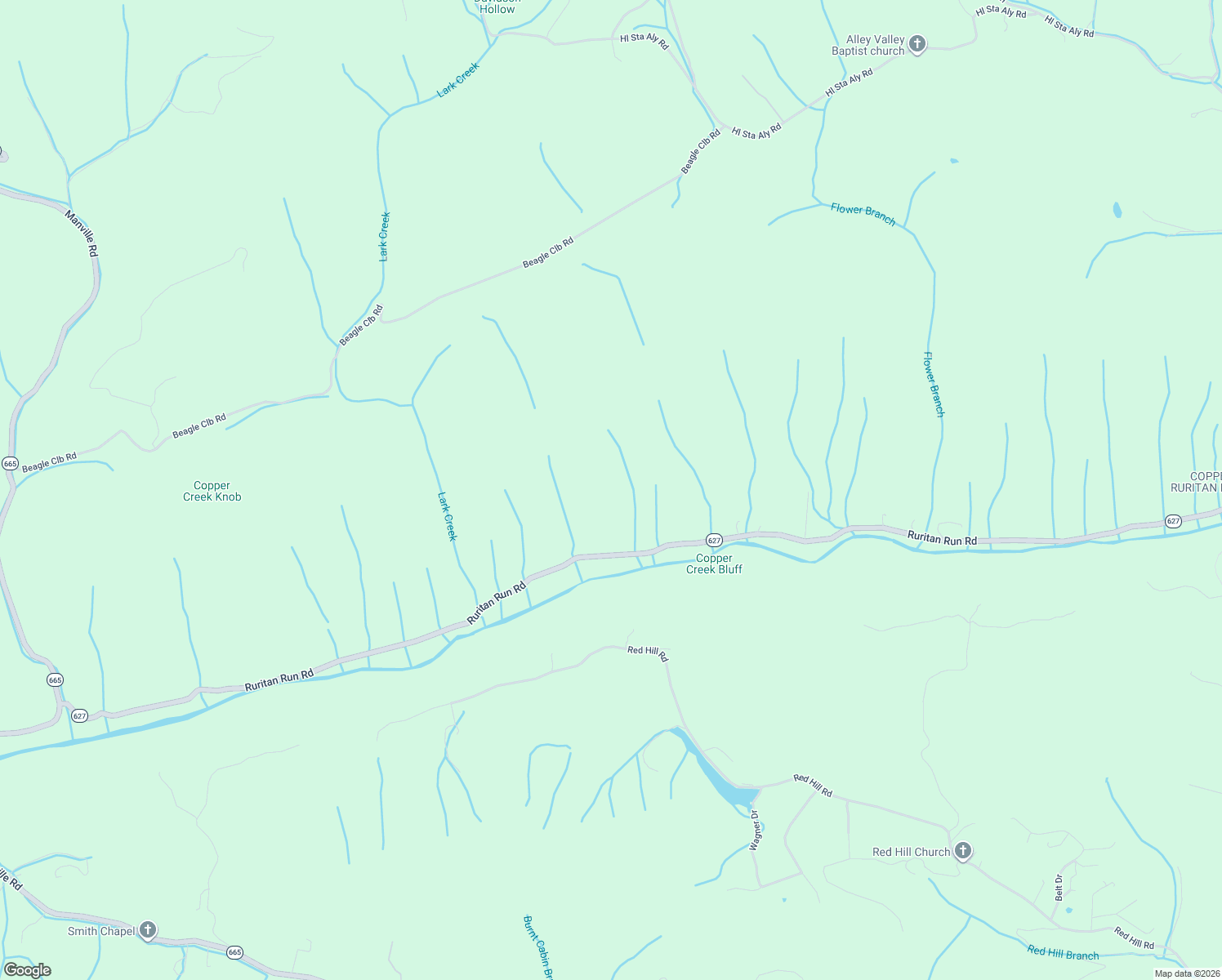 map of restaurants, bars, coffee shops, grocery stores, and more near Virginia 627 in Gate City