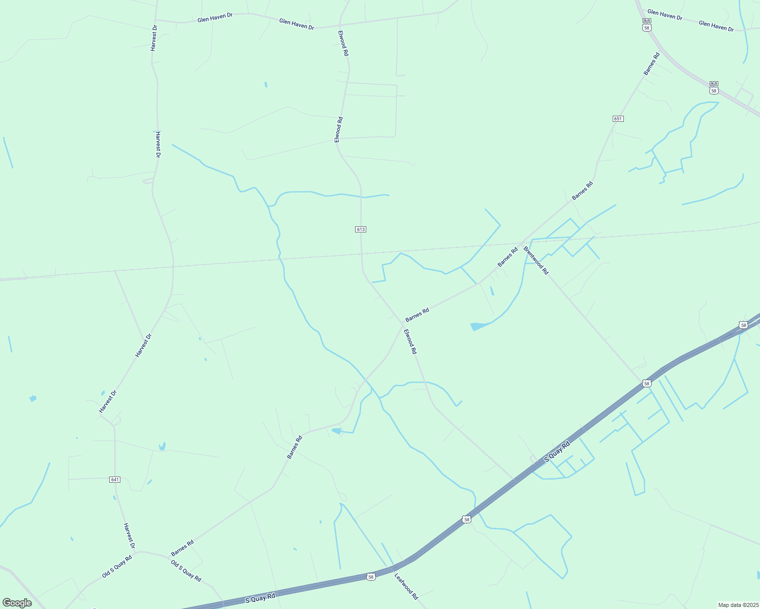map of restaurants, bars, coffee shops, grocery stores, and more near 7115 Elwood Road in Suffolk