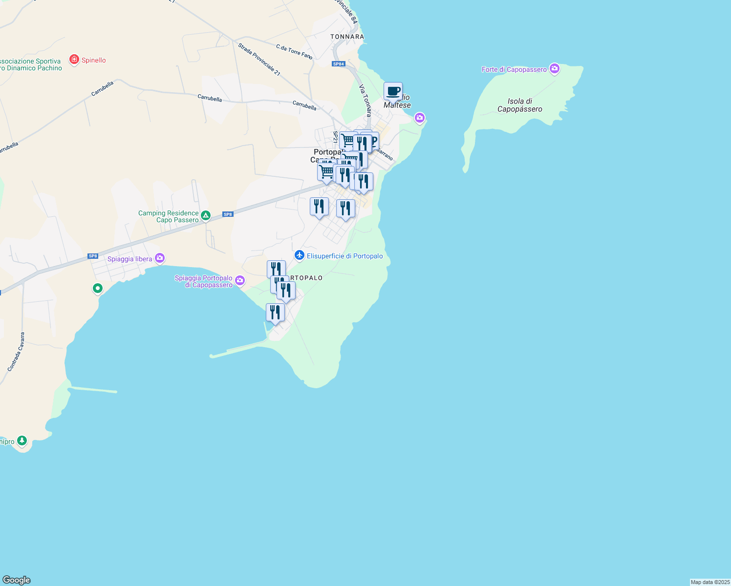 map of restaurants, bars, coffee shops, grocery stores, and more near in Free municipal consortium of Syracuse