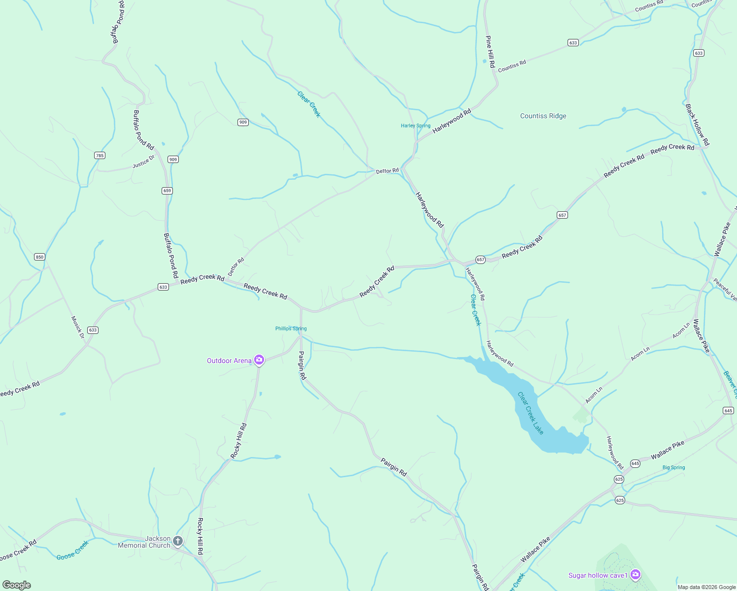 map of restaurants, bars, coffee shops, grocery stores, and more near 12322 Reedy Creek Road in Bristol