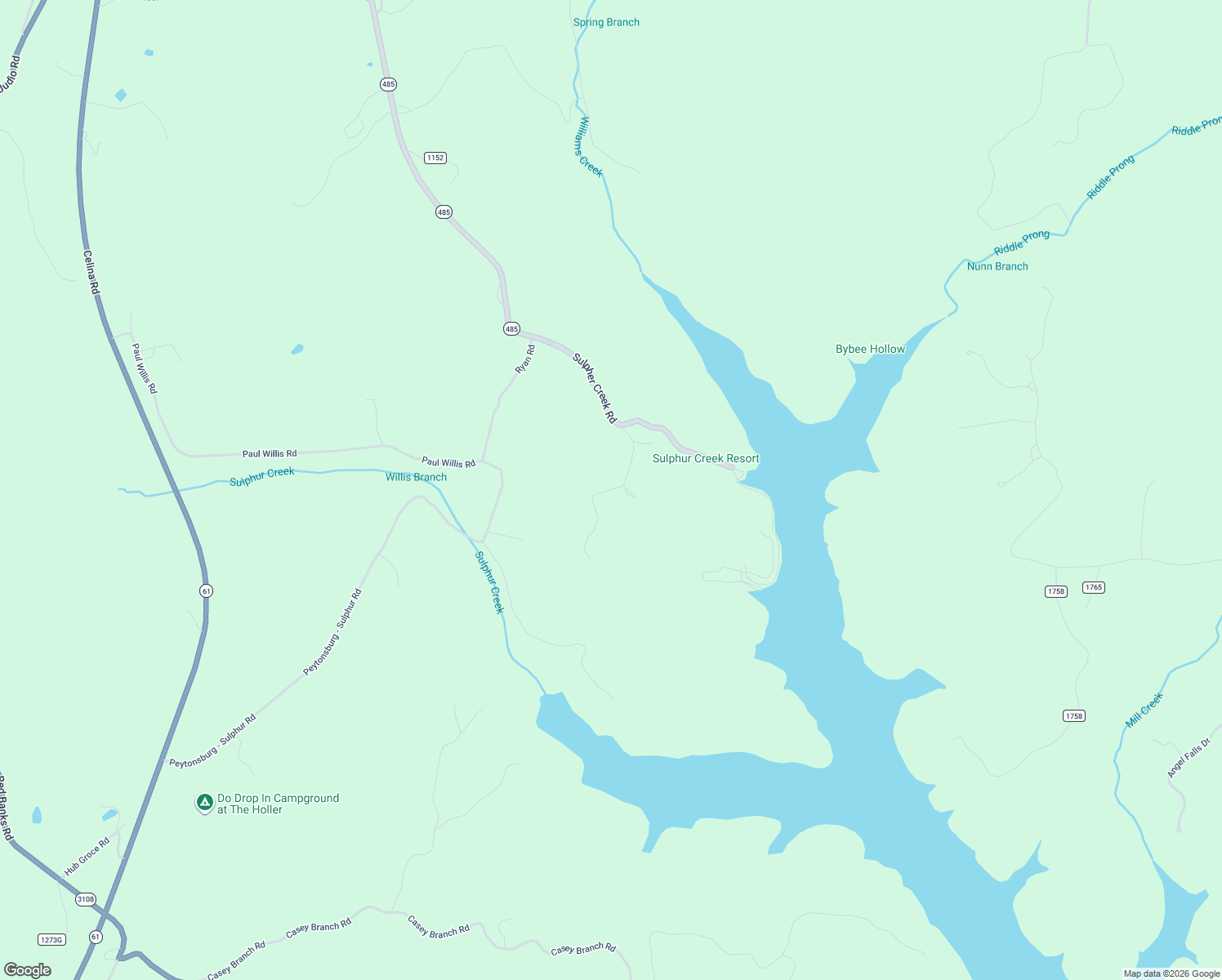 map of restaurants, bars, coffee shops, grocery stores, and more near 55-57 Beauchamp Road in Burkesville