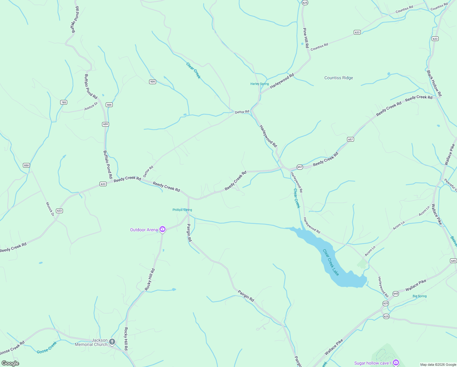 map of restaurants, bars, coffee shops, grocery stores, and more near 12322 Reedy Creek Road in Bristol