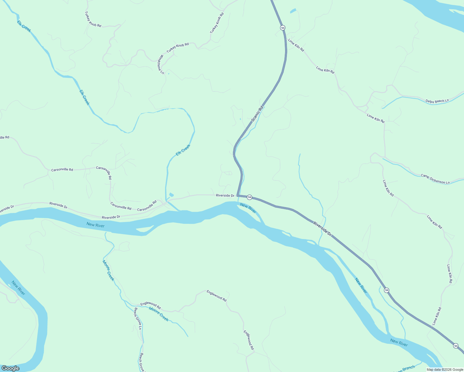 map of restaurants, bars, coffee shops, grocery stores, and more near 363 Scenic Road in Fries