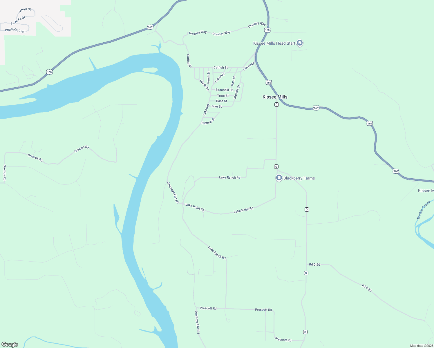 map of restaurants, bars, coffee shops, grocery stores, and more near 710 Lake Ranch Road in Kissee Mills
