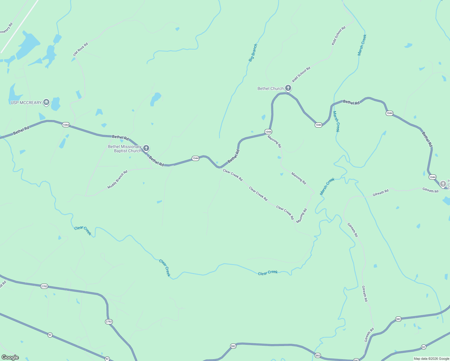 map of restaurants, bars, coffee shops, grocery stores, and more near Smith Road in Pine Knot