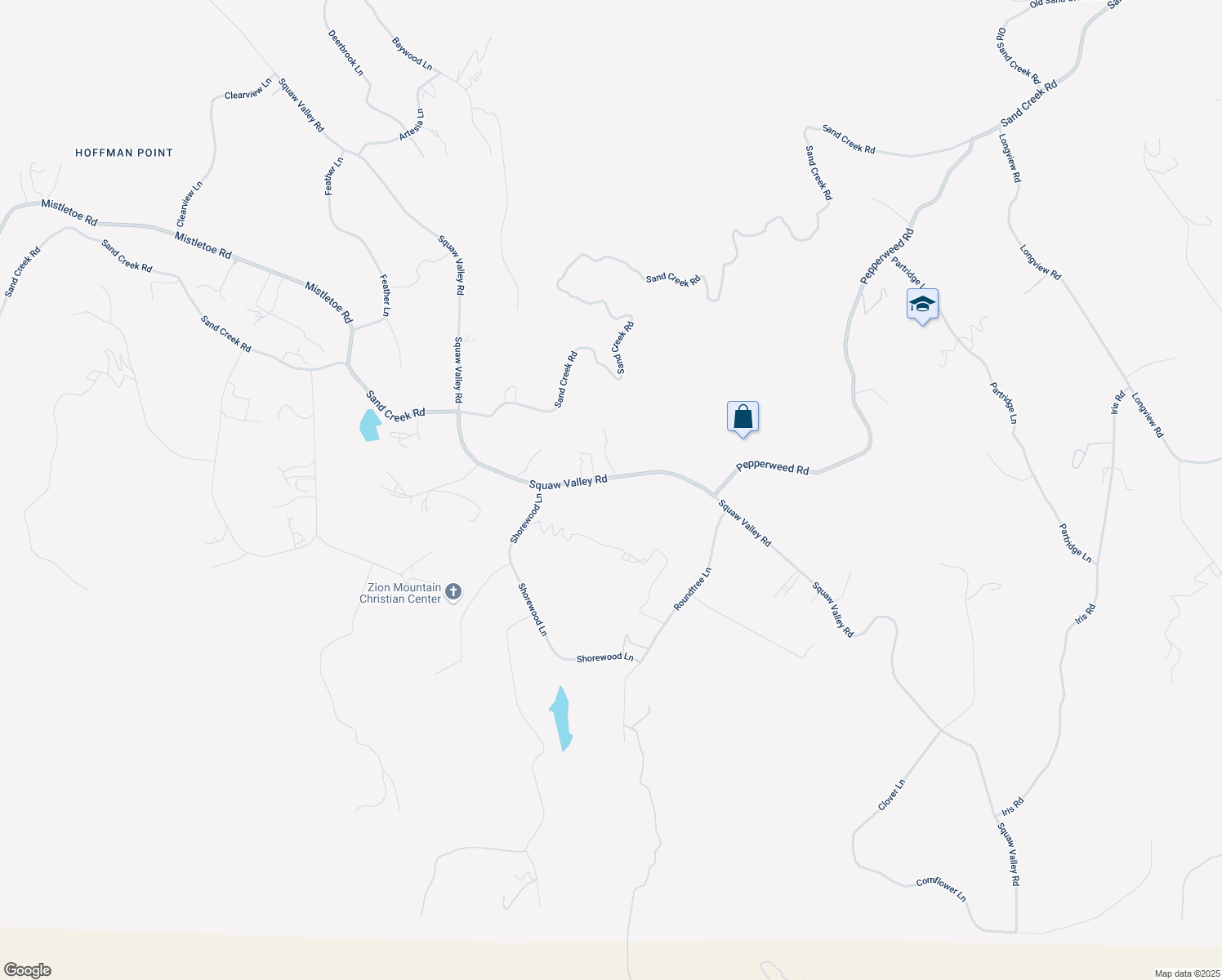 map of restaurants, bars, coffee shops, grocery stores, and more near 37847 Squaw Valley Road in Yokuts Valley