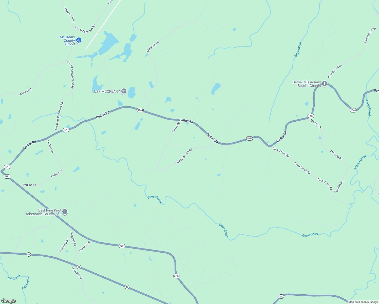 map of restaurants, bars, coffee shops, grocery stores, and more near Muddy Branch Road in Pine Knot