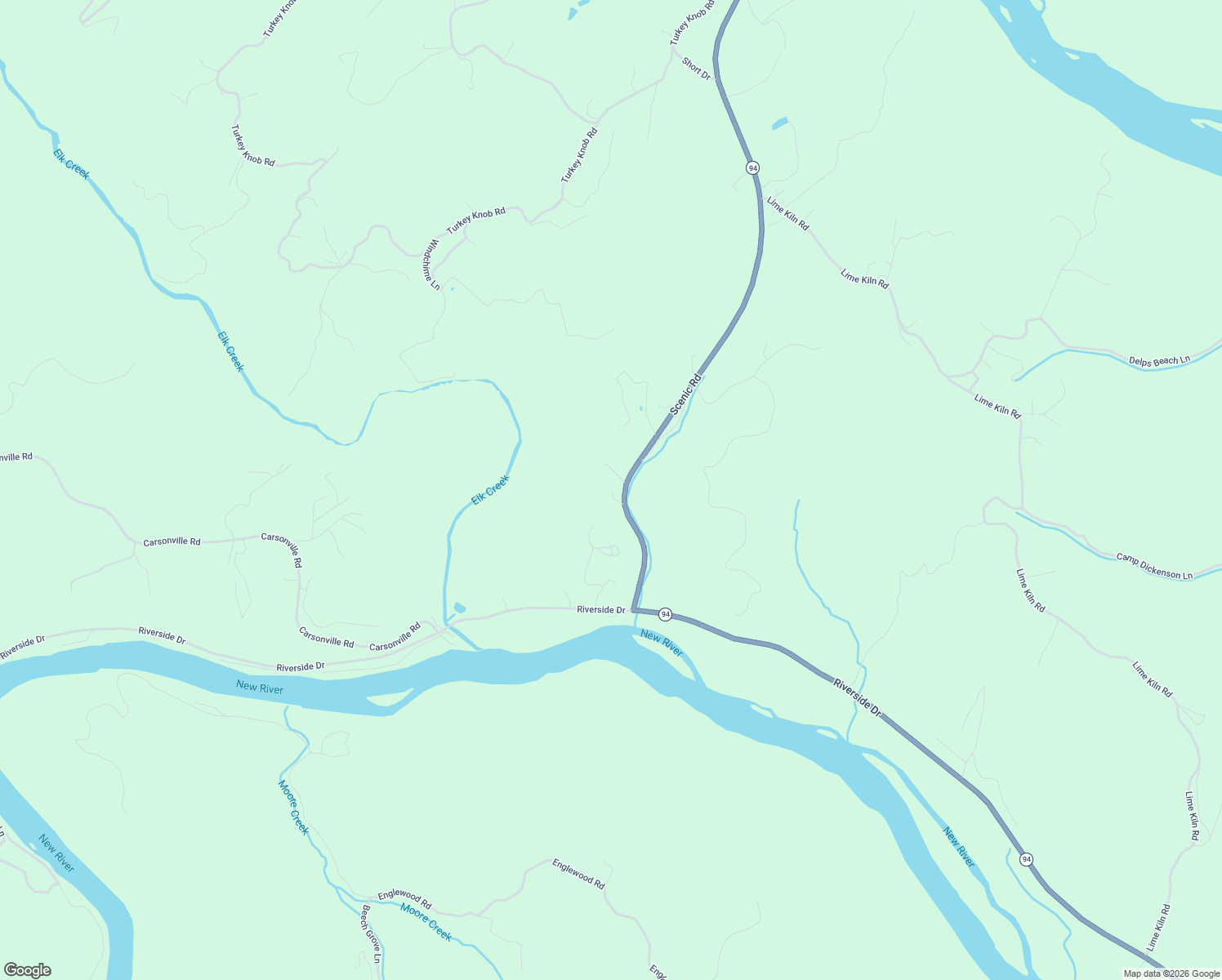 map of restaurants, bars, coffee shops, grocery stores, and more near 363 Scenic Road in Fries