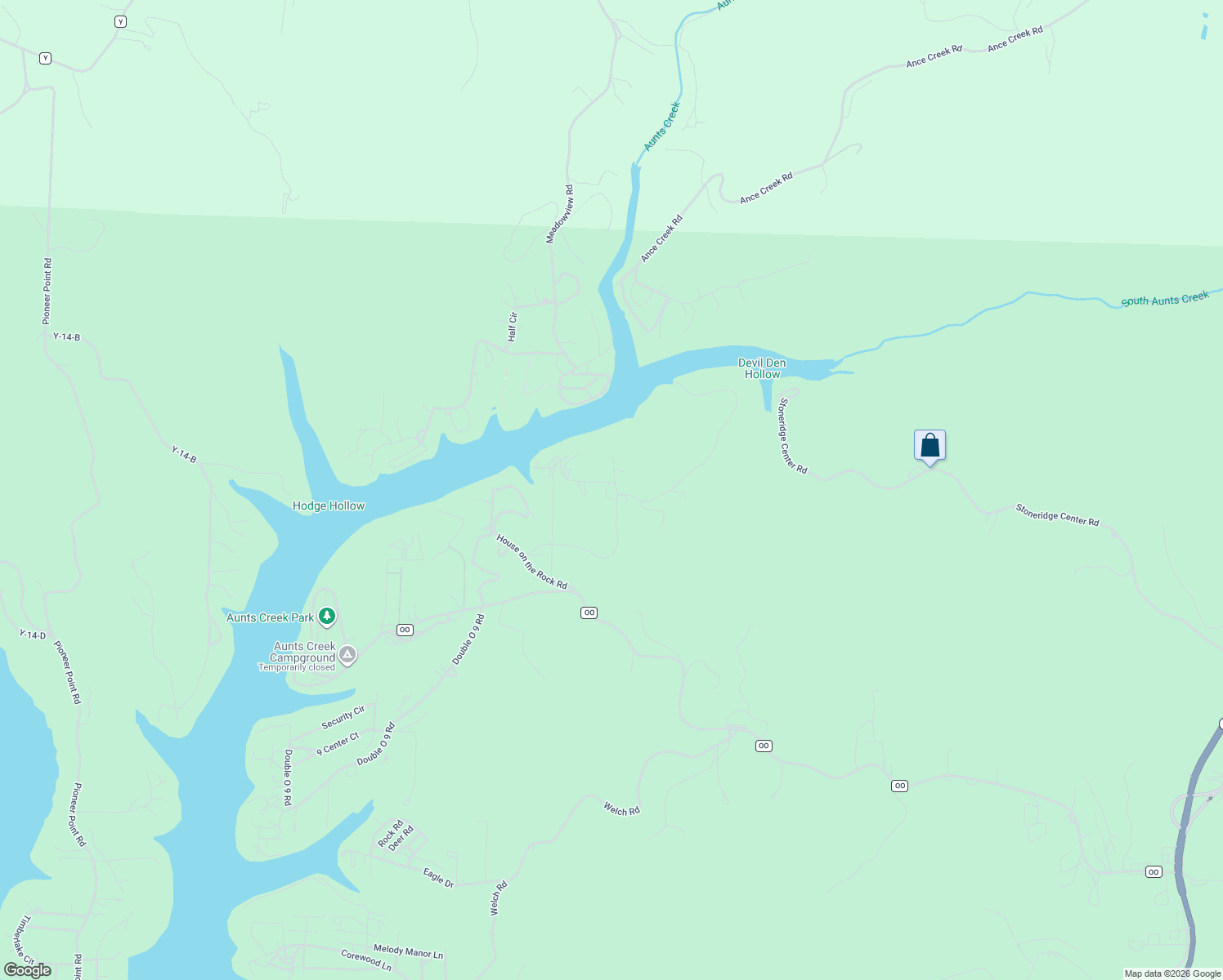 map of restaurants, bars, coffee shops, grocery stores, and more near 437 Aunt Hill Lane in Reeds Spring