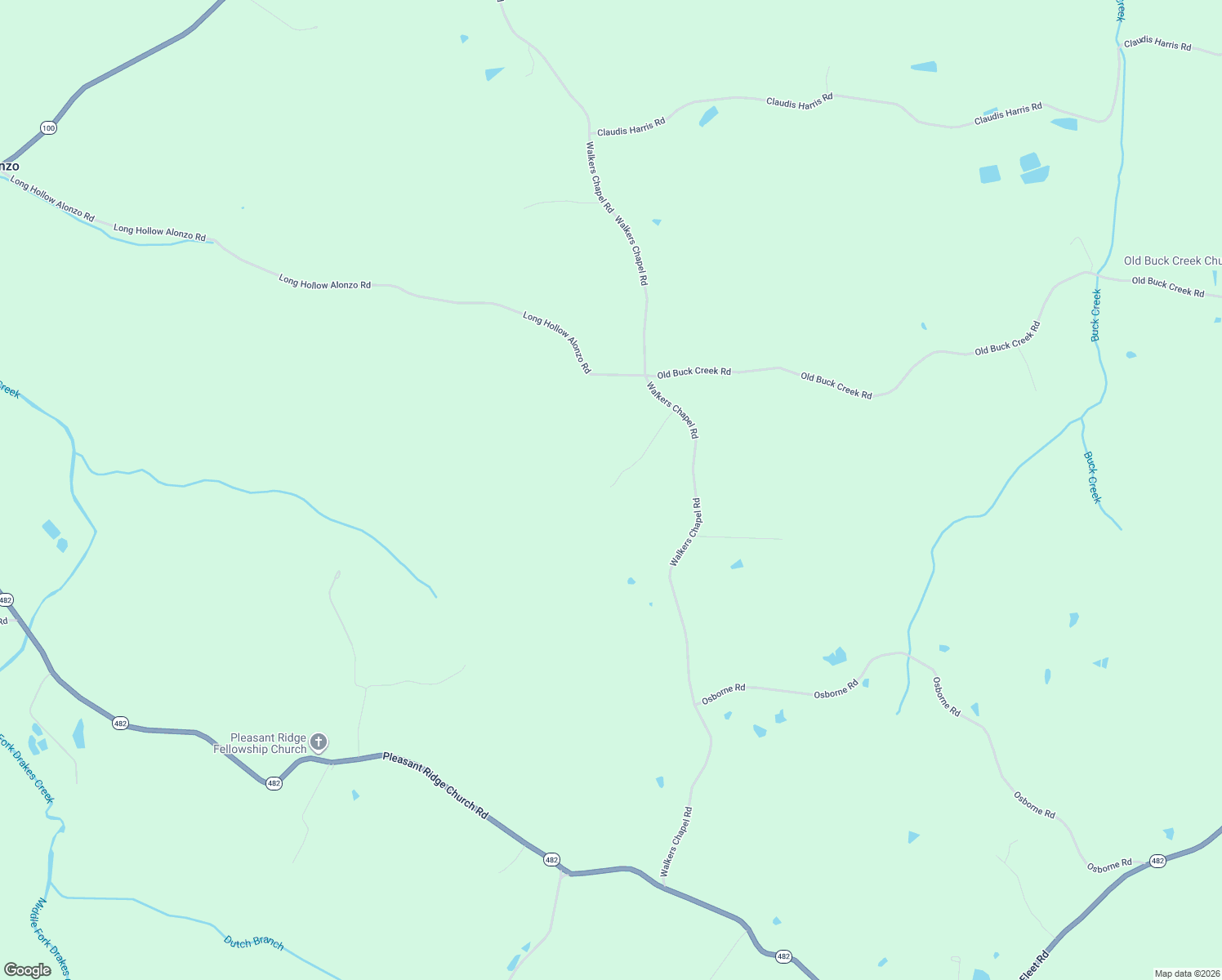 map of restaurants, bars, coffee shops, grocery stores, and more near 2065 Walkers Chapel Road in Adolphus